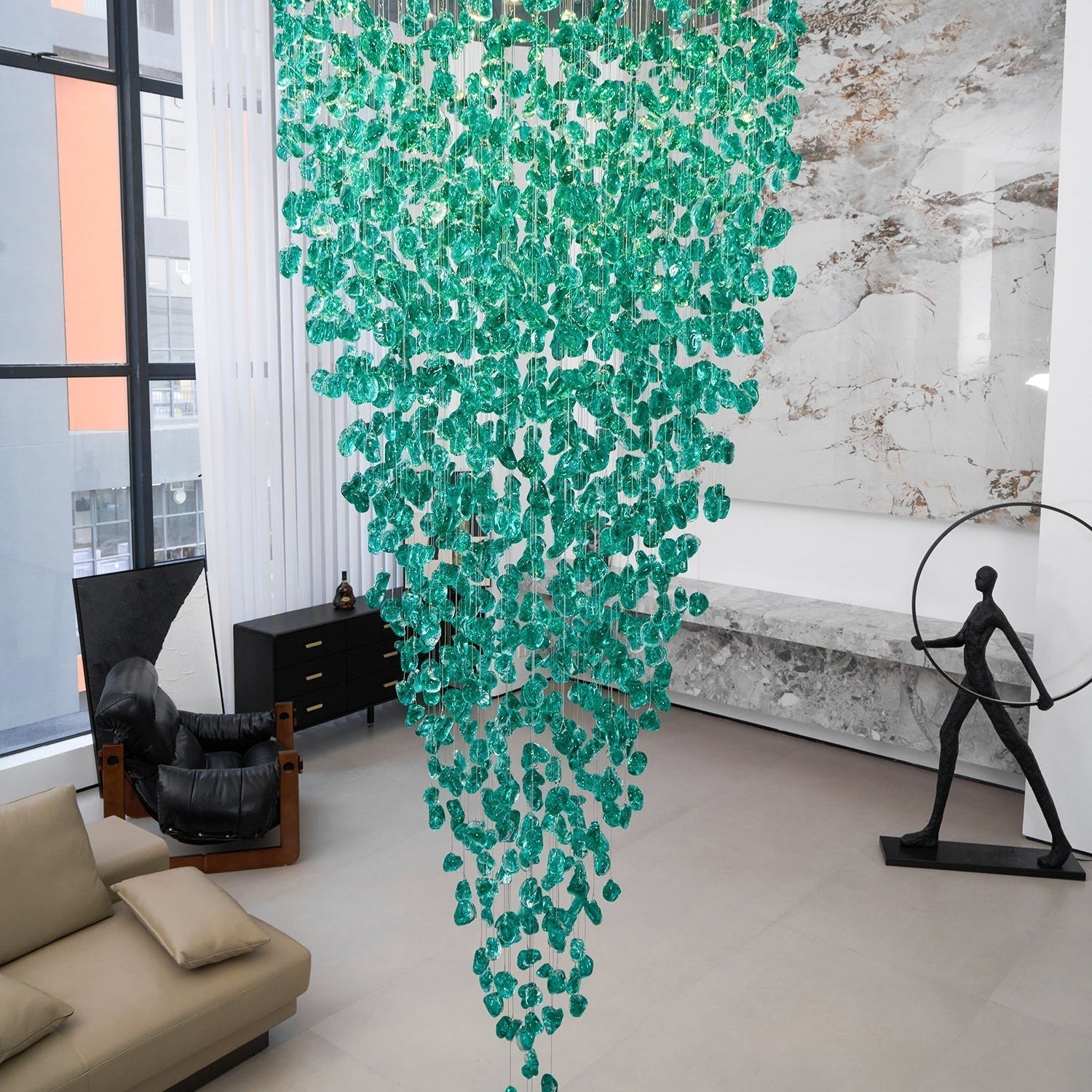 Crystal Stone Crystal Spiral Chandelier - Support customized drawingsBlushlighting