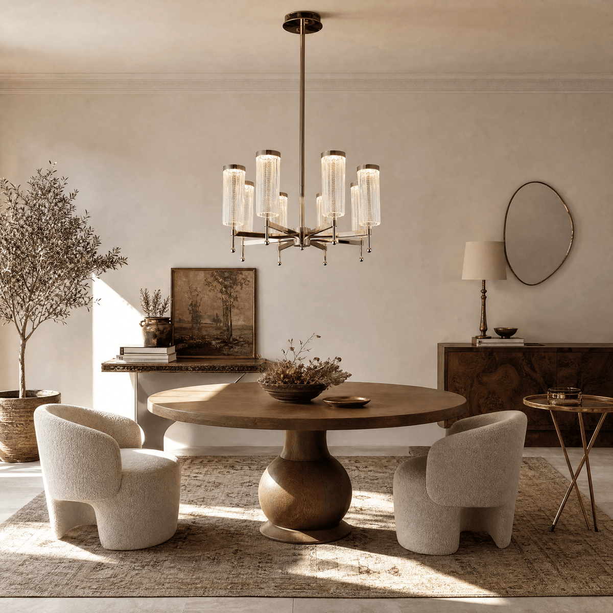 Crystalia Modern Sculptural Ring Chandelier - Blushlighting