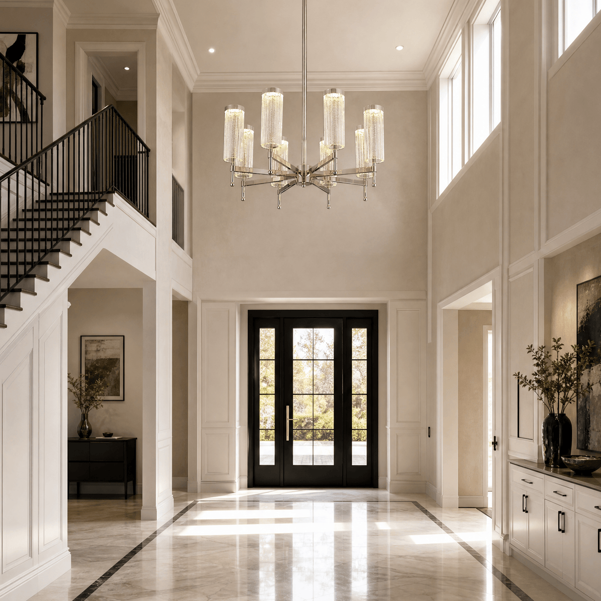 Crystalia Modern Sculptural Ring Chandelier - Blushlighting