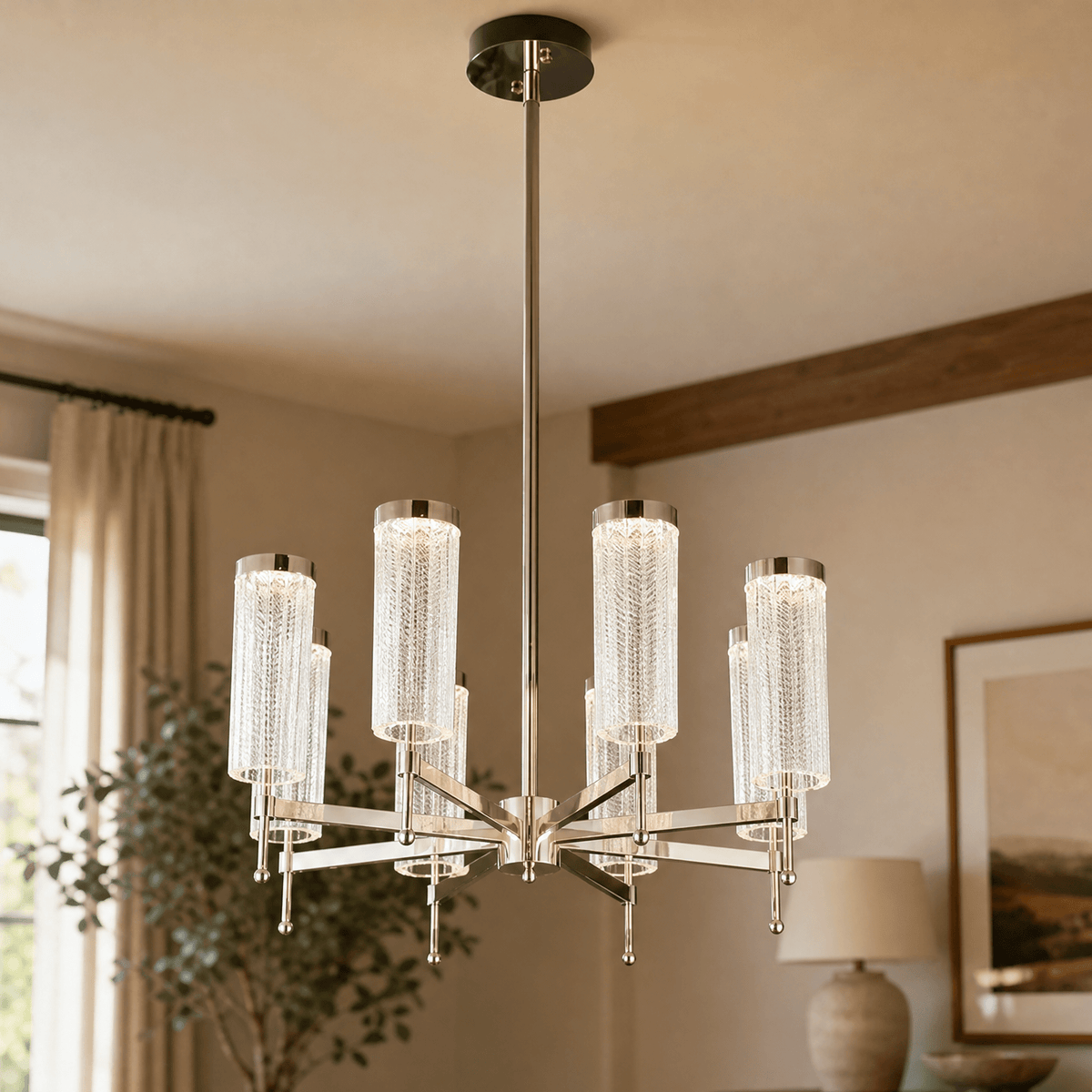 Crystalia Modern Sculptural Ring Chandelier - Blushlighting