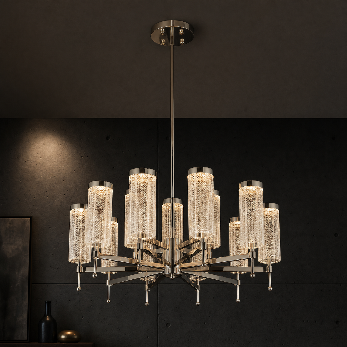 Crystalia Modern Sculptural Ring Chandelier - main