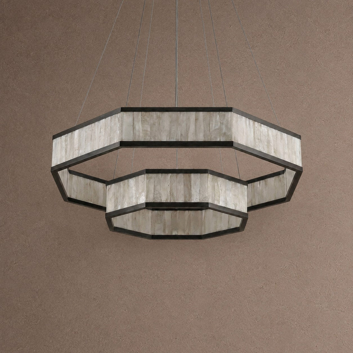 Crystara Modern Moroccan Stone Chandelier - Ø39.4" × H11.8" (Ø100 × H30 cm)Blushlighting