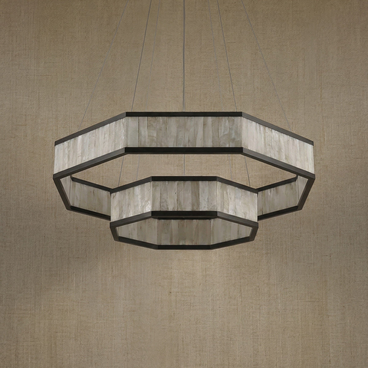 Crystara Modern Moroccan Stone Chandelier - Ø39.4" × H11.8" (Ø100 × H30 cm)Blushlighting