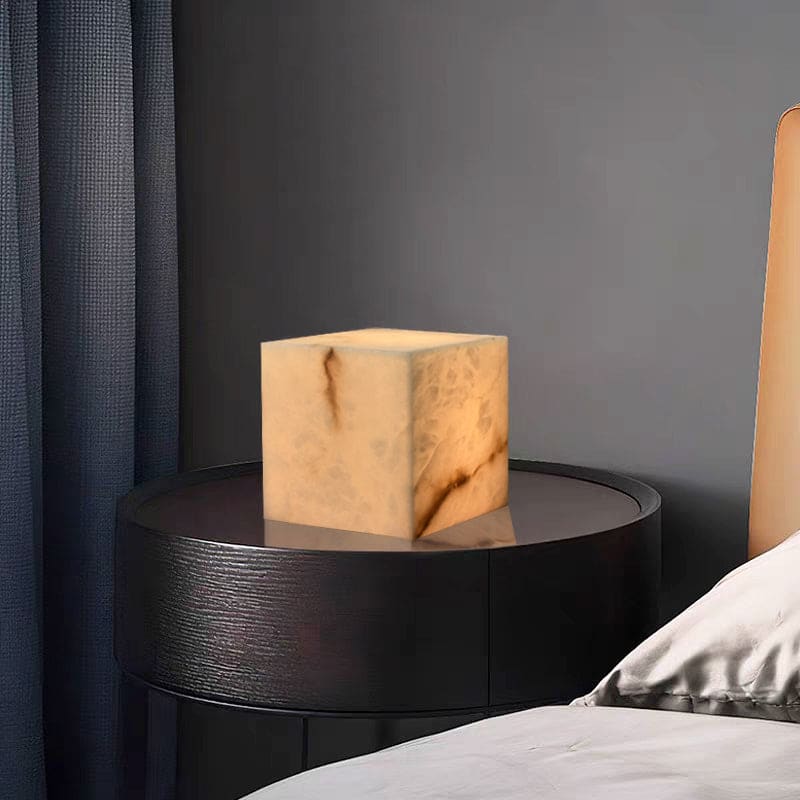 Cube Alabaster Table Lamp - 4.7"Blushlighting