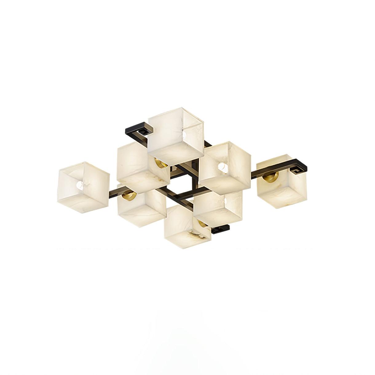 Cubist Alabaster Cluster Ceiling Lamp - by Blushlighting