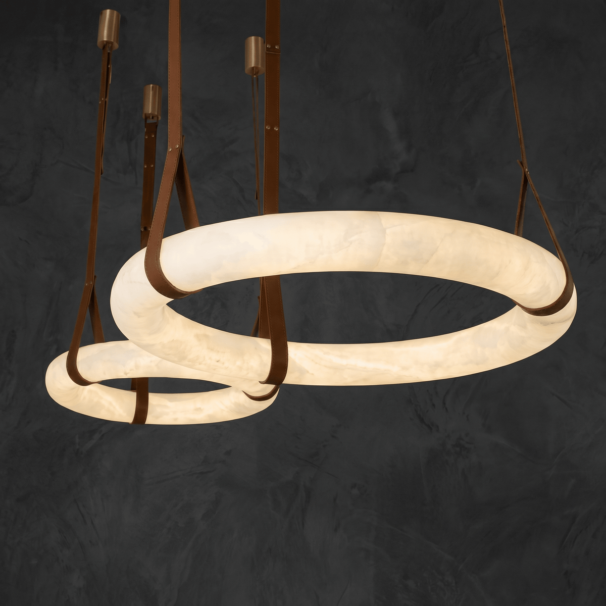 Cuoio Ring Leather Pendant Light - D500Blushlighting