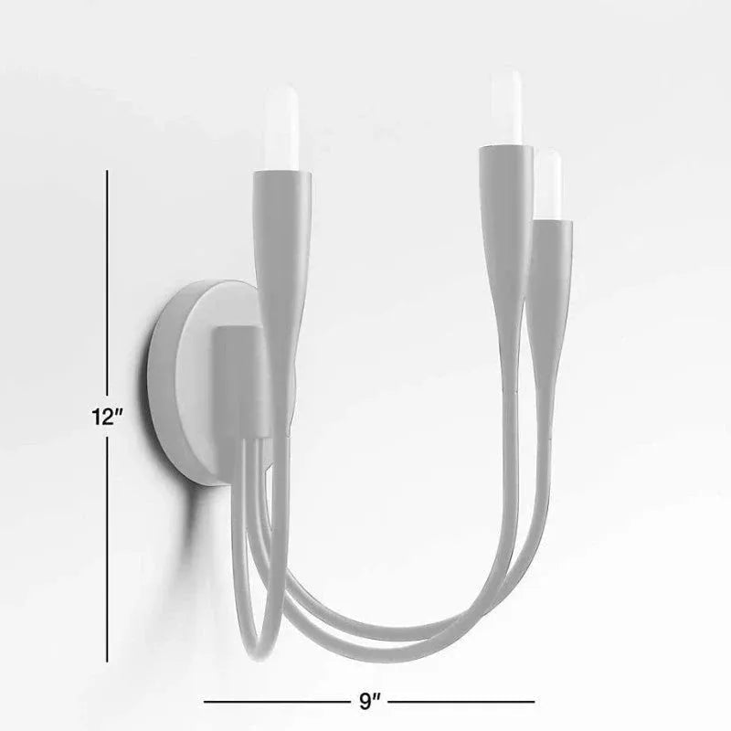 Curve Candelabra Wall Sconce - BlackBlushlighting