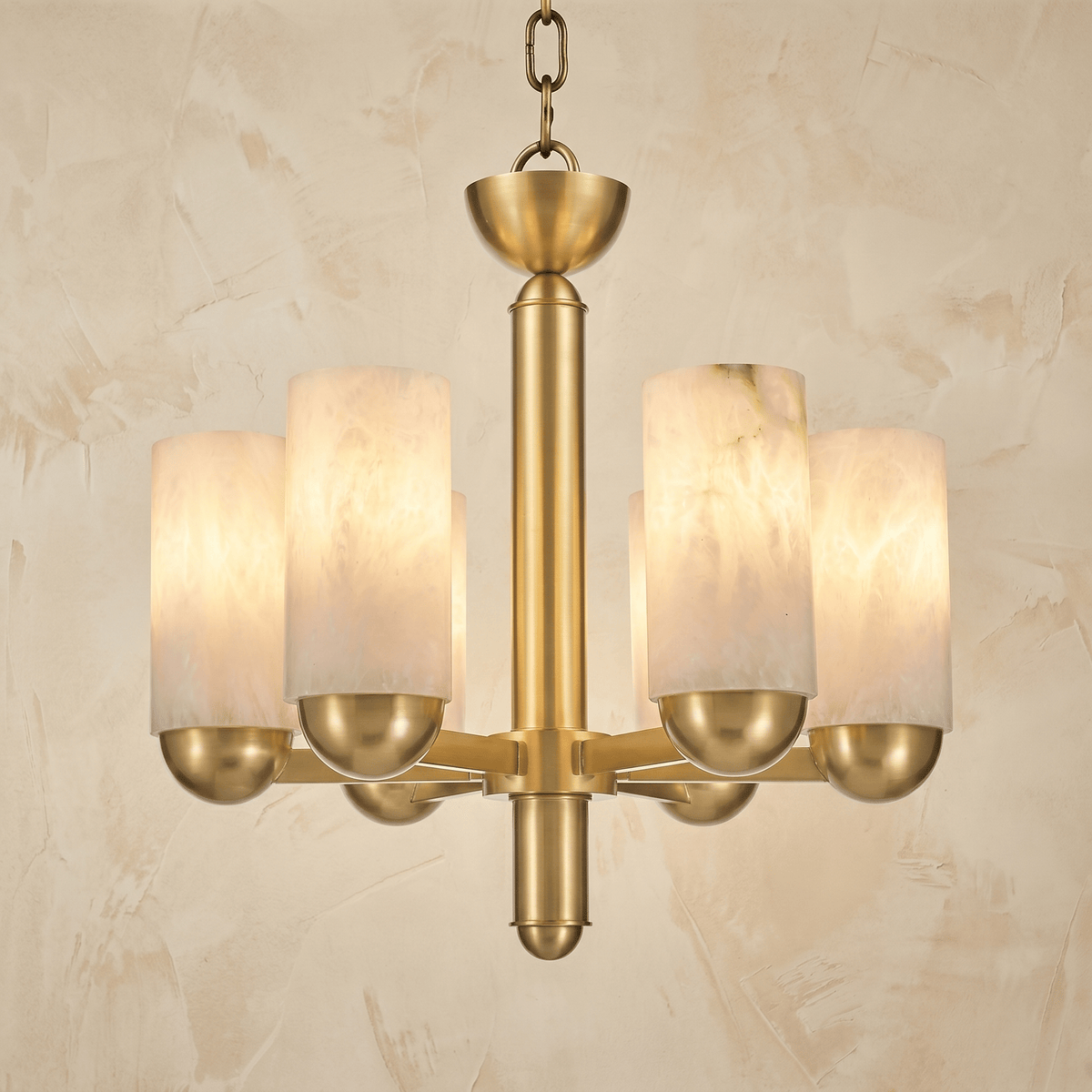 Cylinder Shade Alabaster Pendant Light - Ø40.2" × H29.5" (Ø102 × H75 cm)Blushlighting