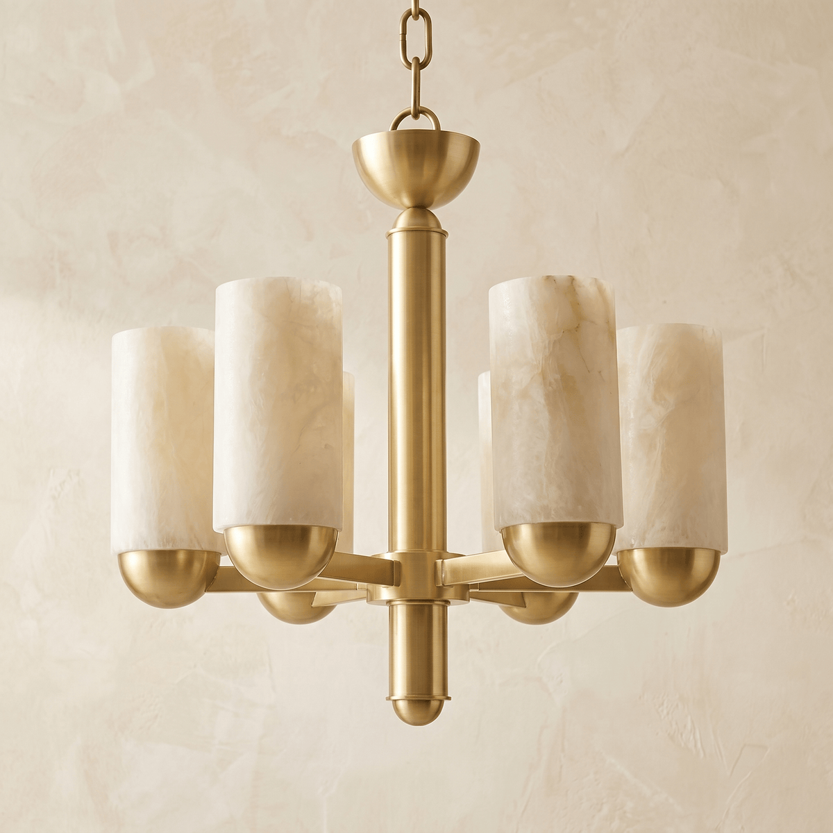 Cylinder Shade Alabaster Pendant Light - Ø40.2" × H29.5" (Ø102 × H75 cm)Blushlighting