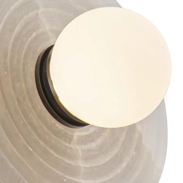 Dahlia Alabaster LED Vanity Light - Bronze2 LightBlushlighting