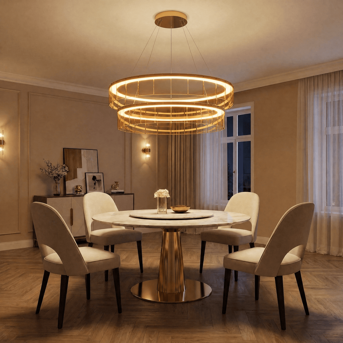 Dalton Oval Glass Chandelier 59" - Blushlighting