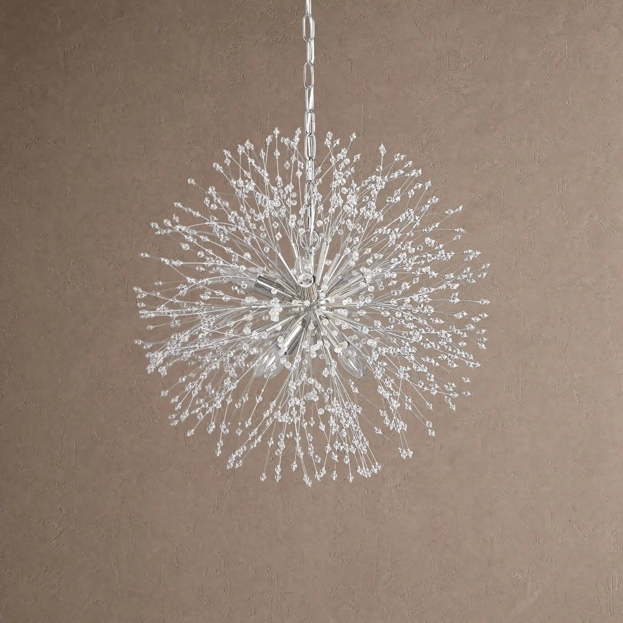 Dandelion Round Chandelier 22''30''43'' - Silver22"Blushlighting