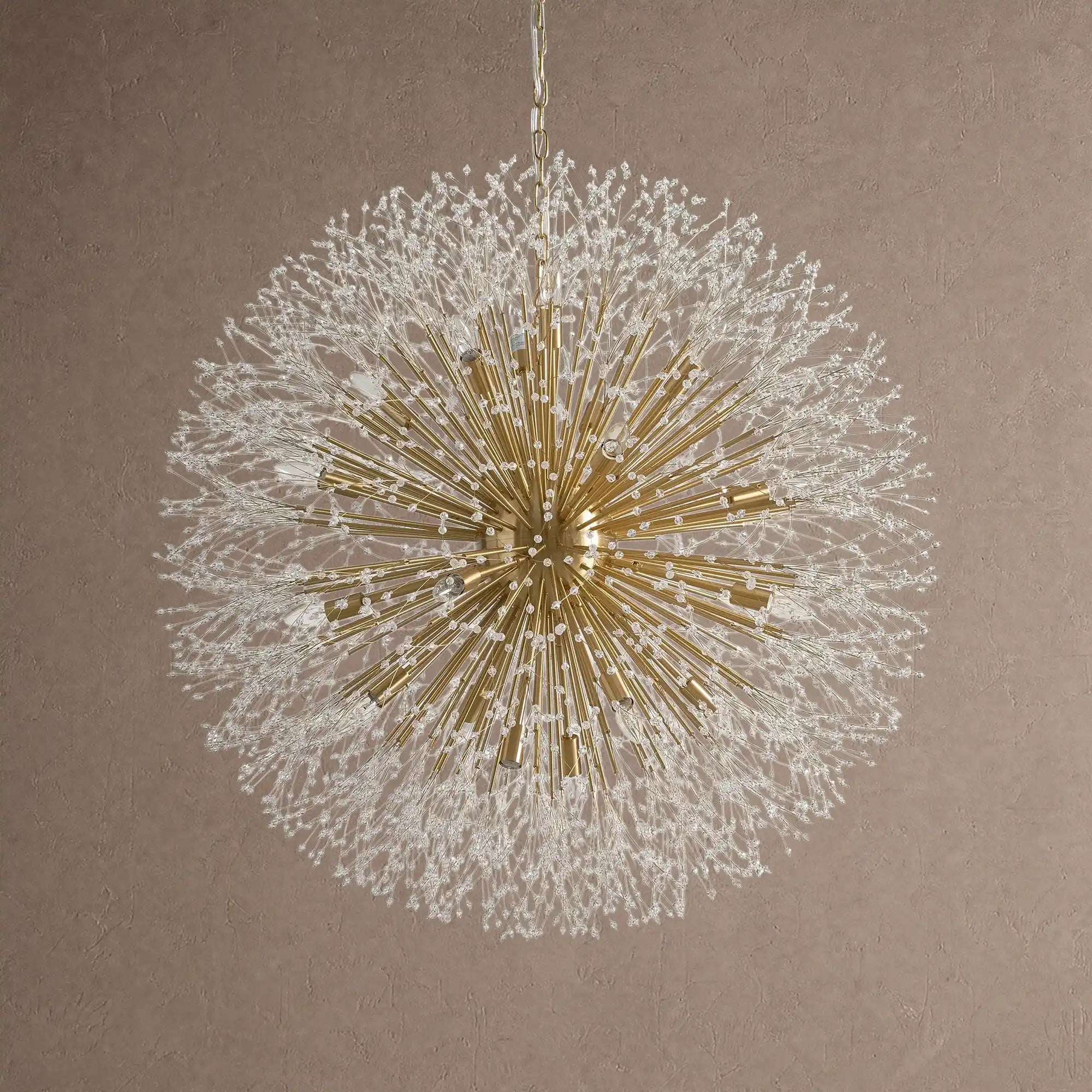 Dandelion Round Chandelier 22''30''43'' - Brass43"Blushlighting