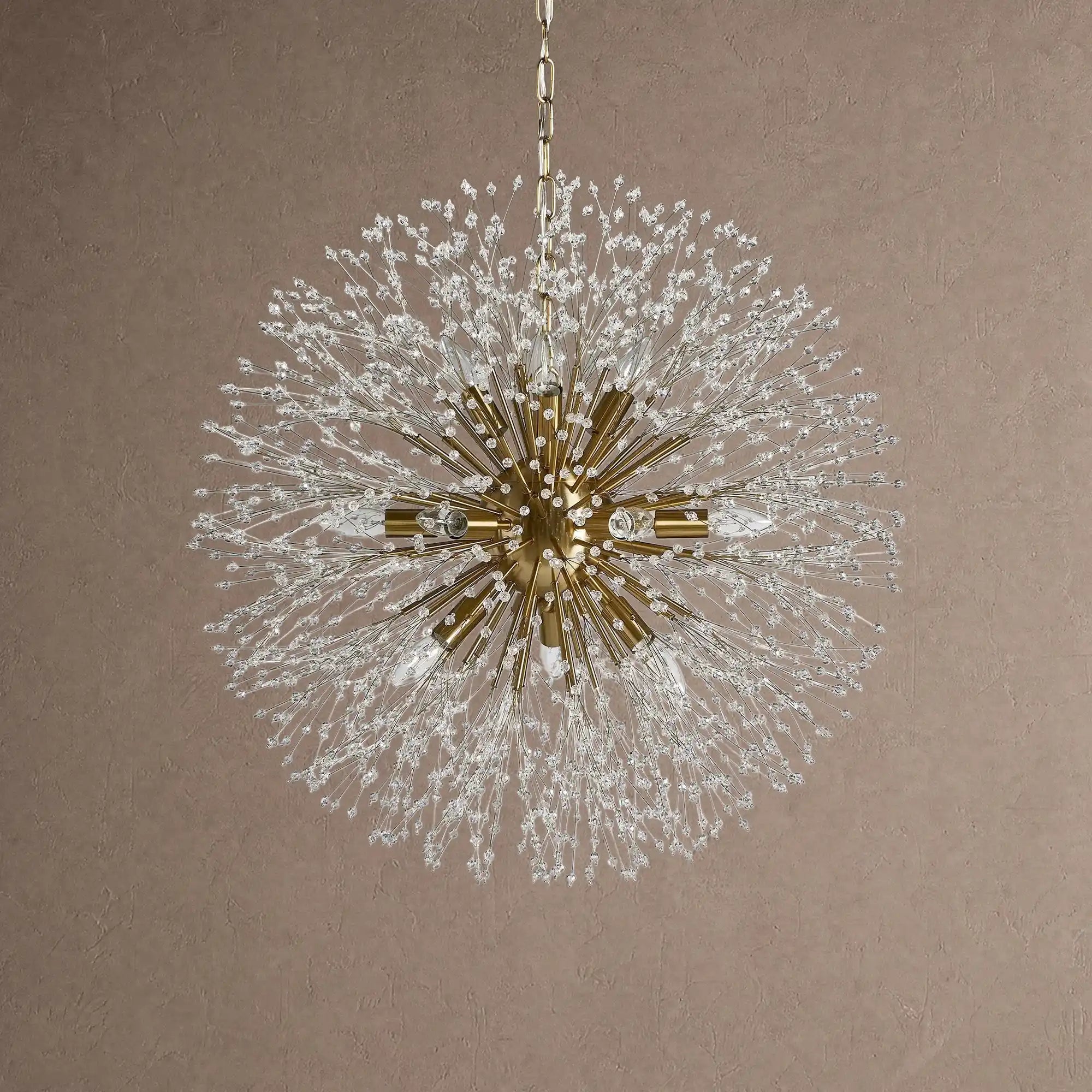 Dandelion Round Chandelier 22''30''43'' - Silver30"Blushlighting