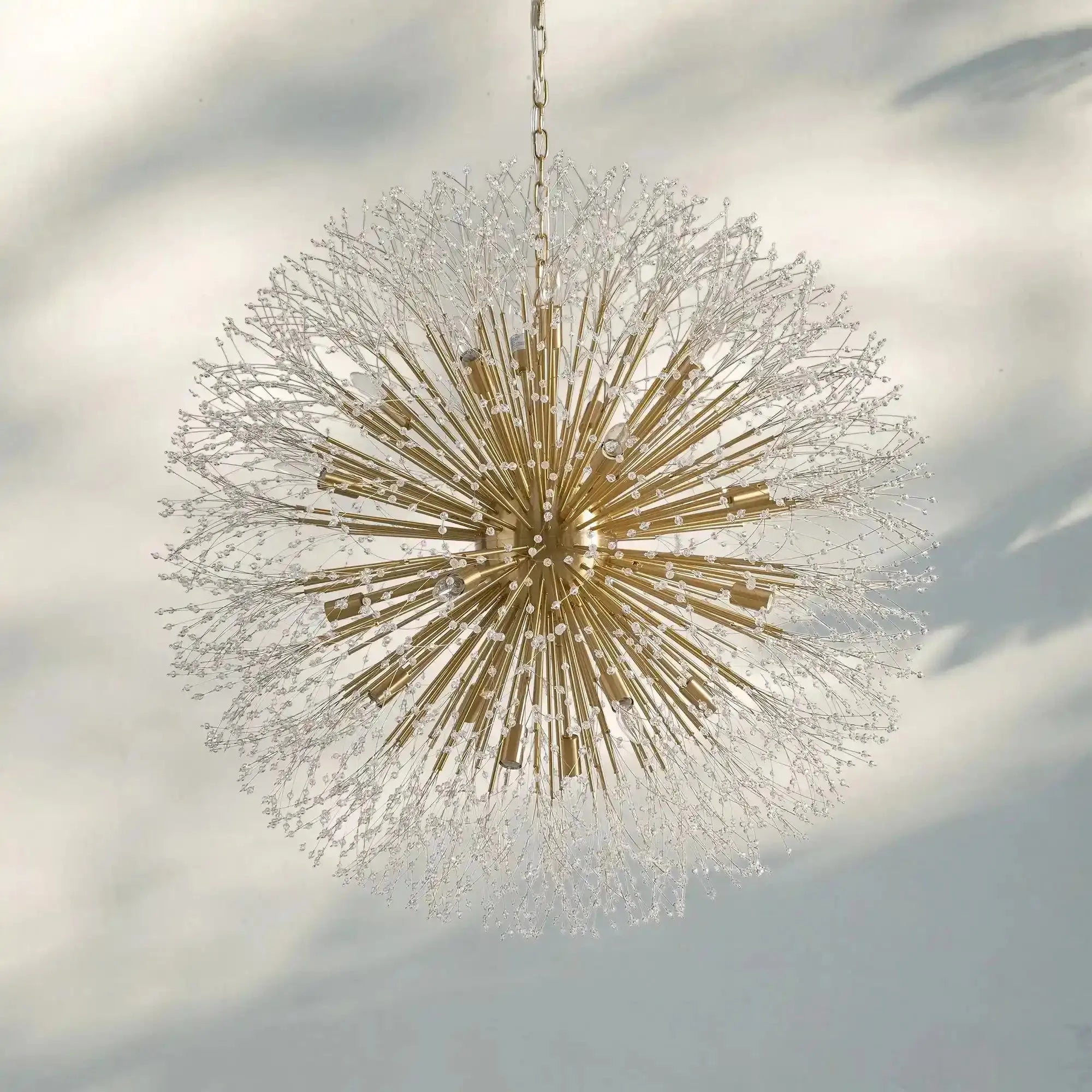 Dandelion Round Chandelier 22''30''43'' - Brass22"Blushlighting