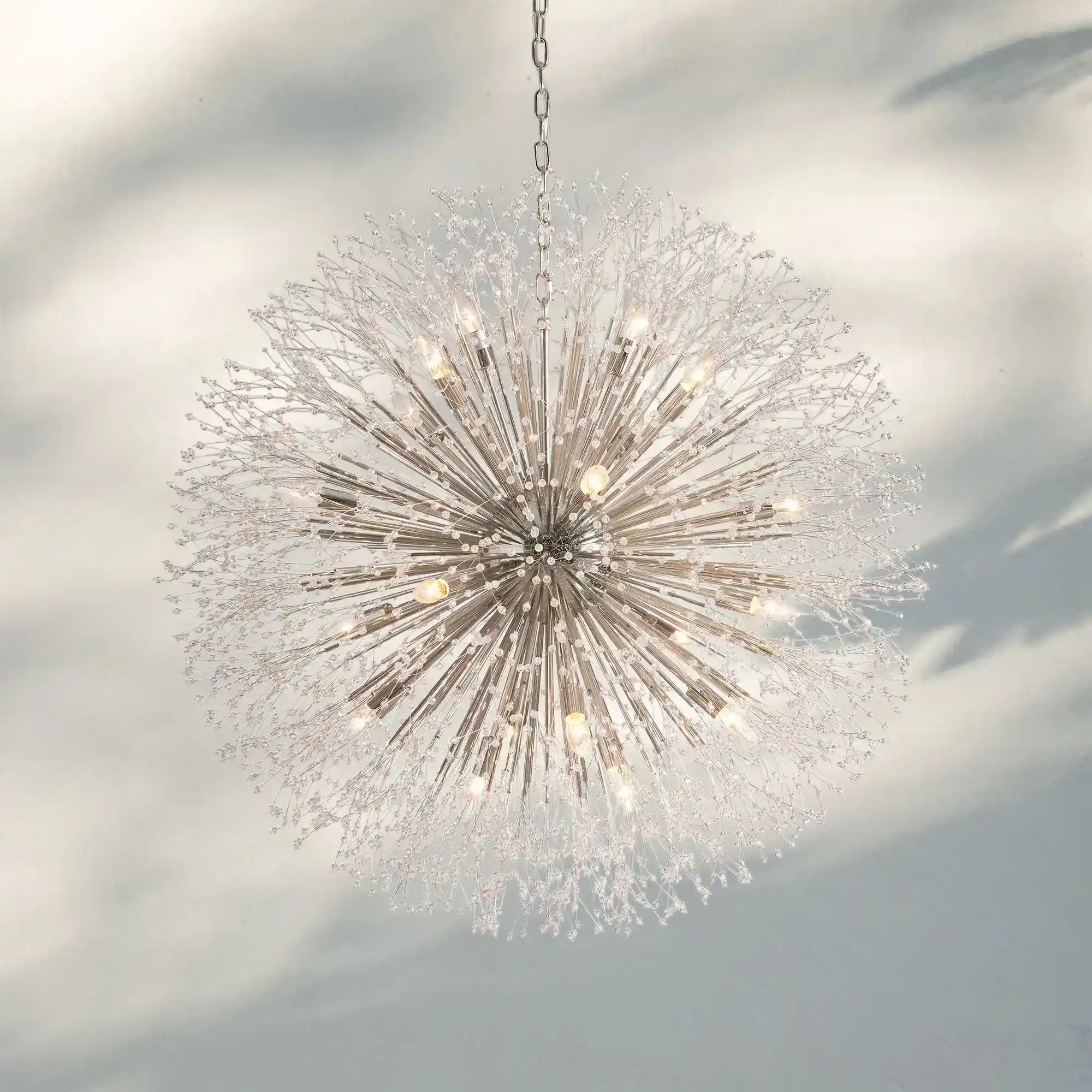 Dandelion Round Chandelier 22''30''43'' - Silver22"Blushlighting