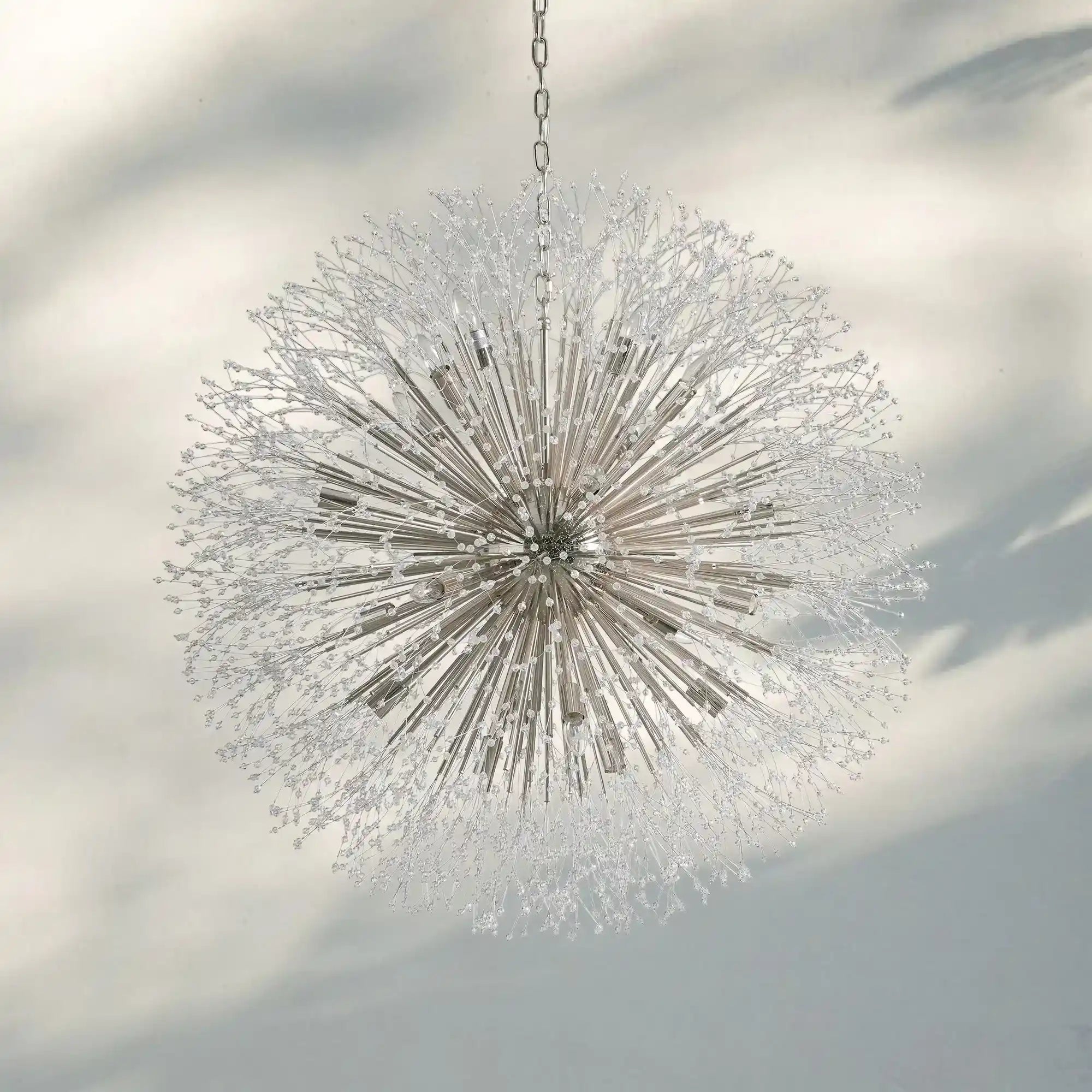Dandelion Round Chandelier 22''30''43'' - Silver22"Blushlighting