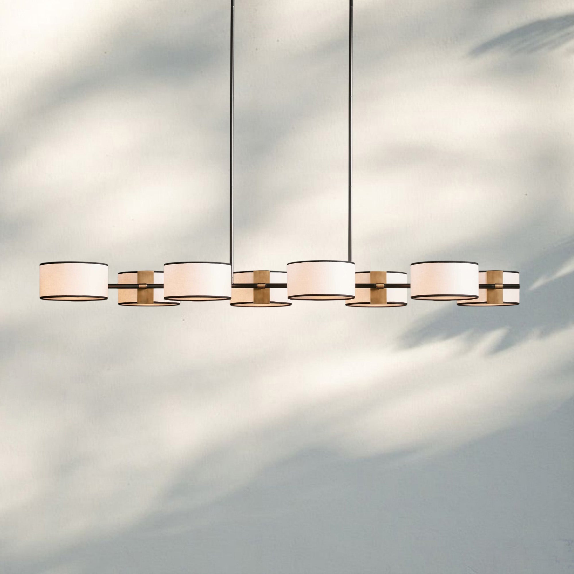 Daphne Linear Chandelier 62" - EcruBlushlighting