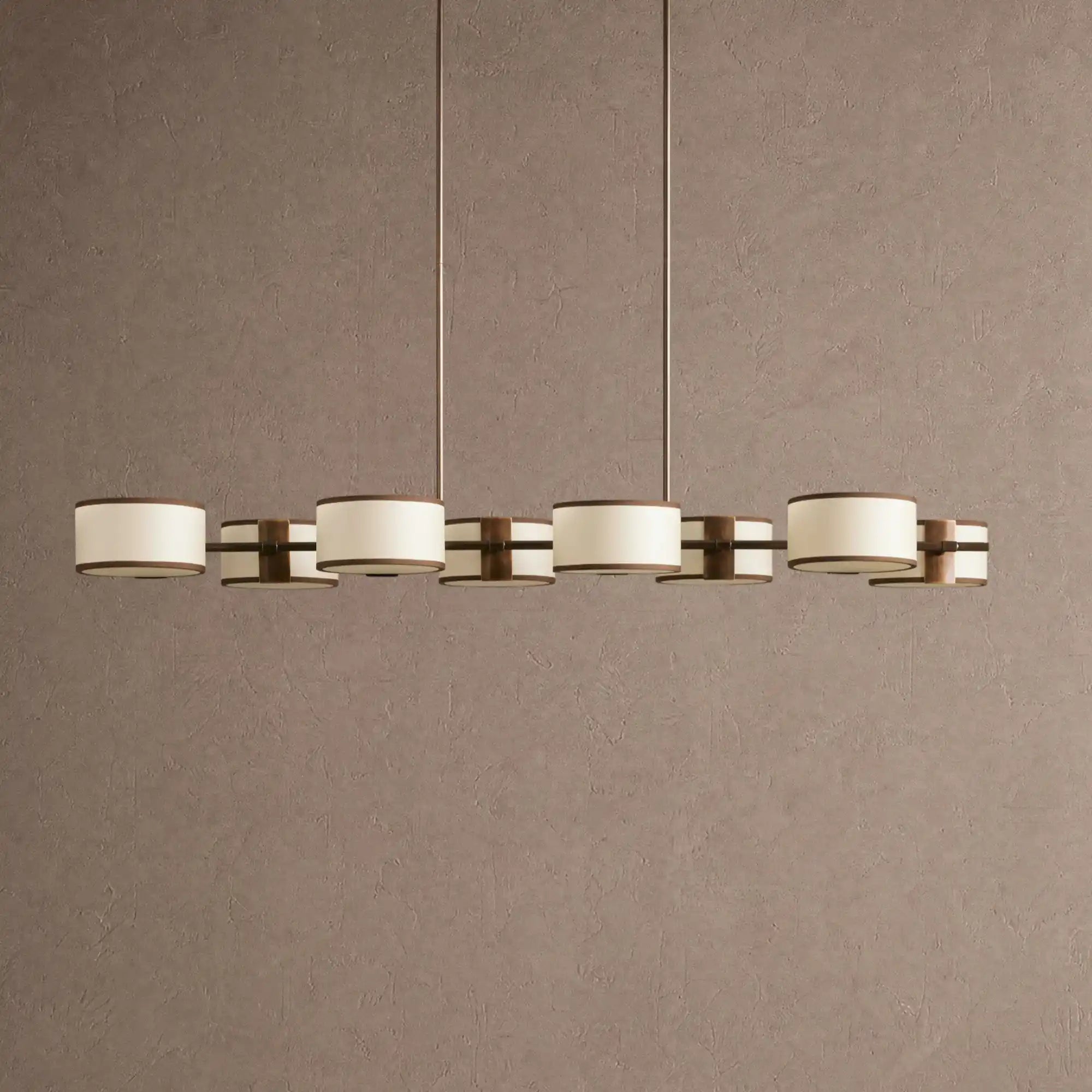 Daphne Linear Chandelier 62" 72" - Ecru62"Blushlighting