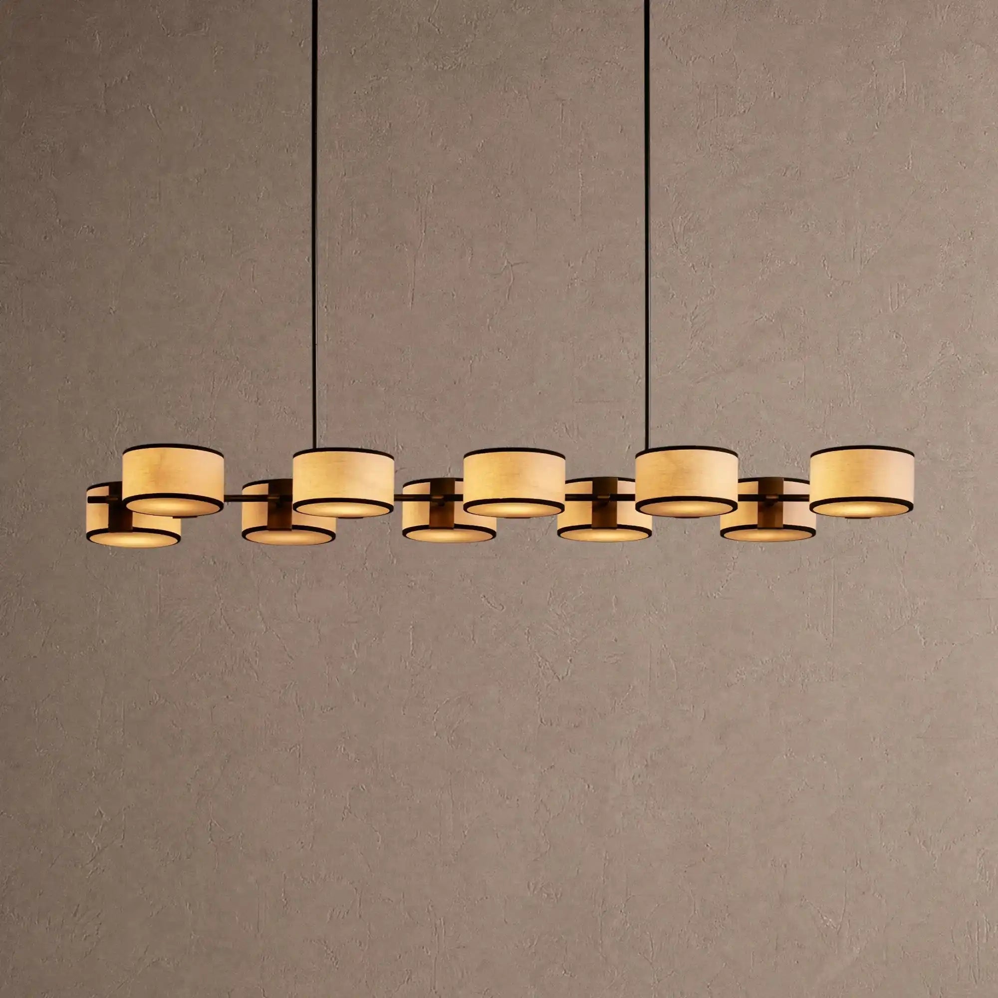 Daphne Linear Chandelier 62" 72" - Black & White72"Blushlighting