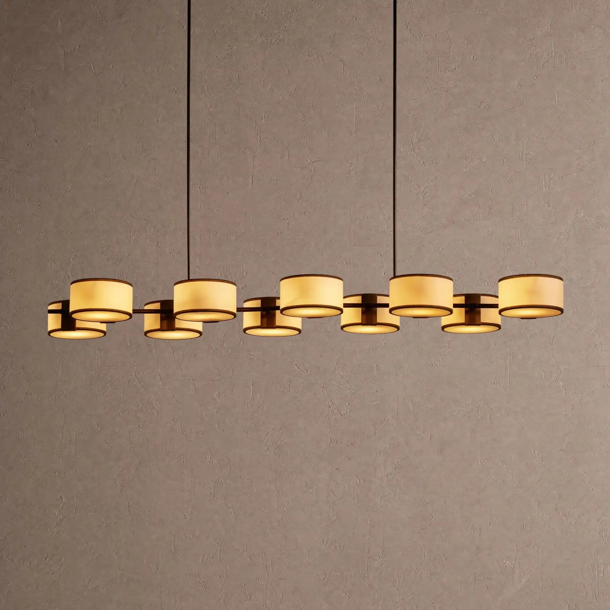 Daphne Linear Chandelier 62" 72" - Ecru72"Blushlighting
