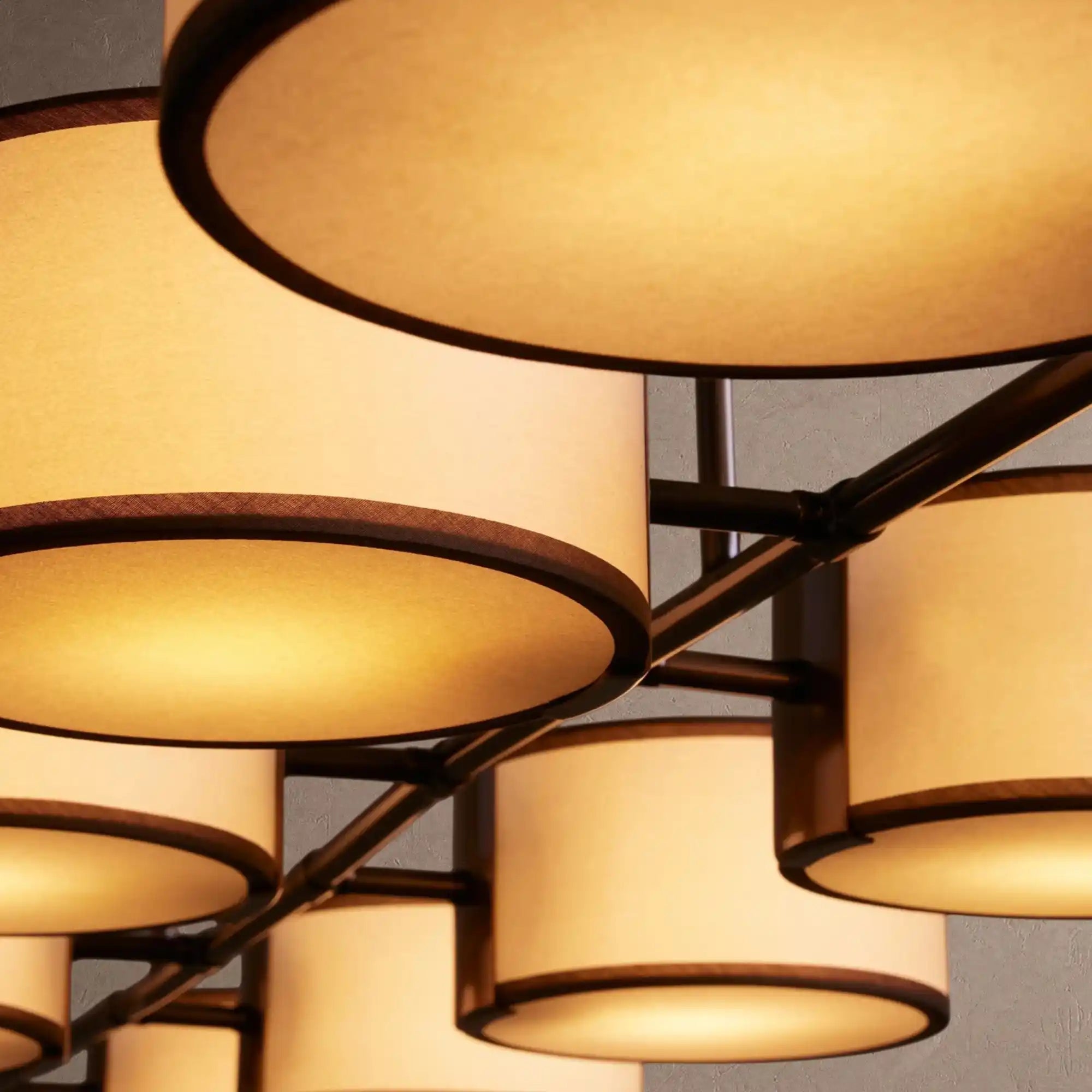 Daphne Linear Chandelier 62" 72" - Black & White72"Blushlighting