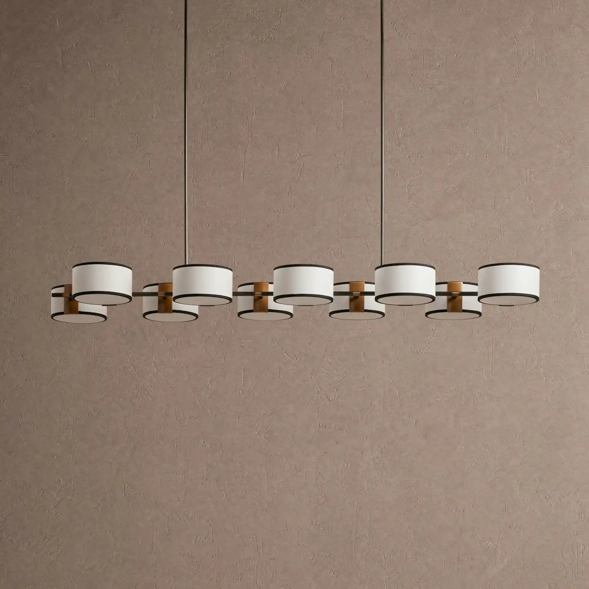 Daphne Linear Chandelier 62" 72" - Black & White72"Blushlighting