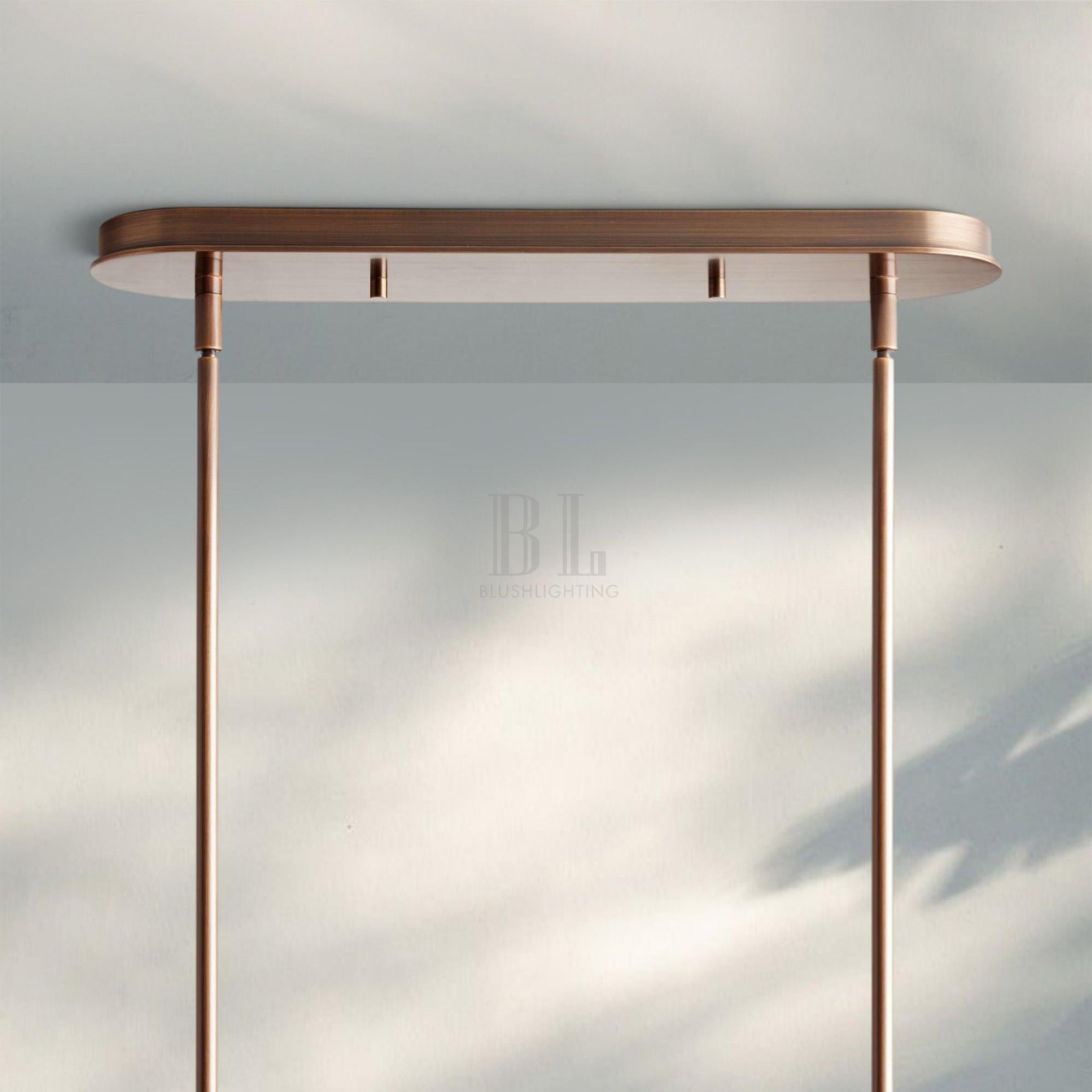 Daphne Linear Chandelier 62"-Lighting-Blushlighting