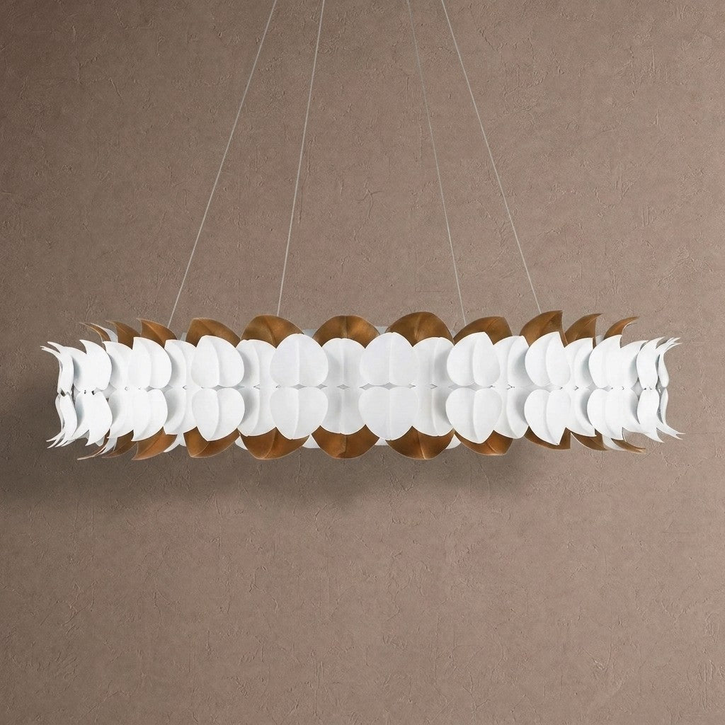 Darla Chandelier Sculpted Leaves 39" - Blushlighting