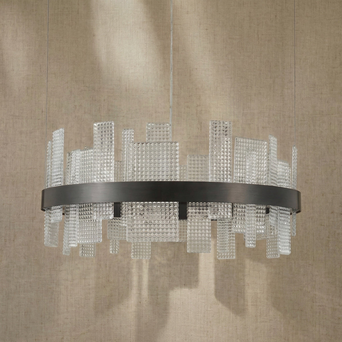 Lyra Round Glass Chandelier - view 4