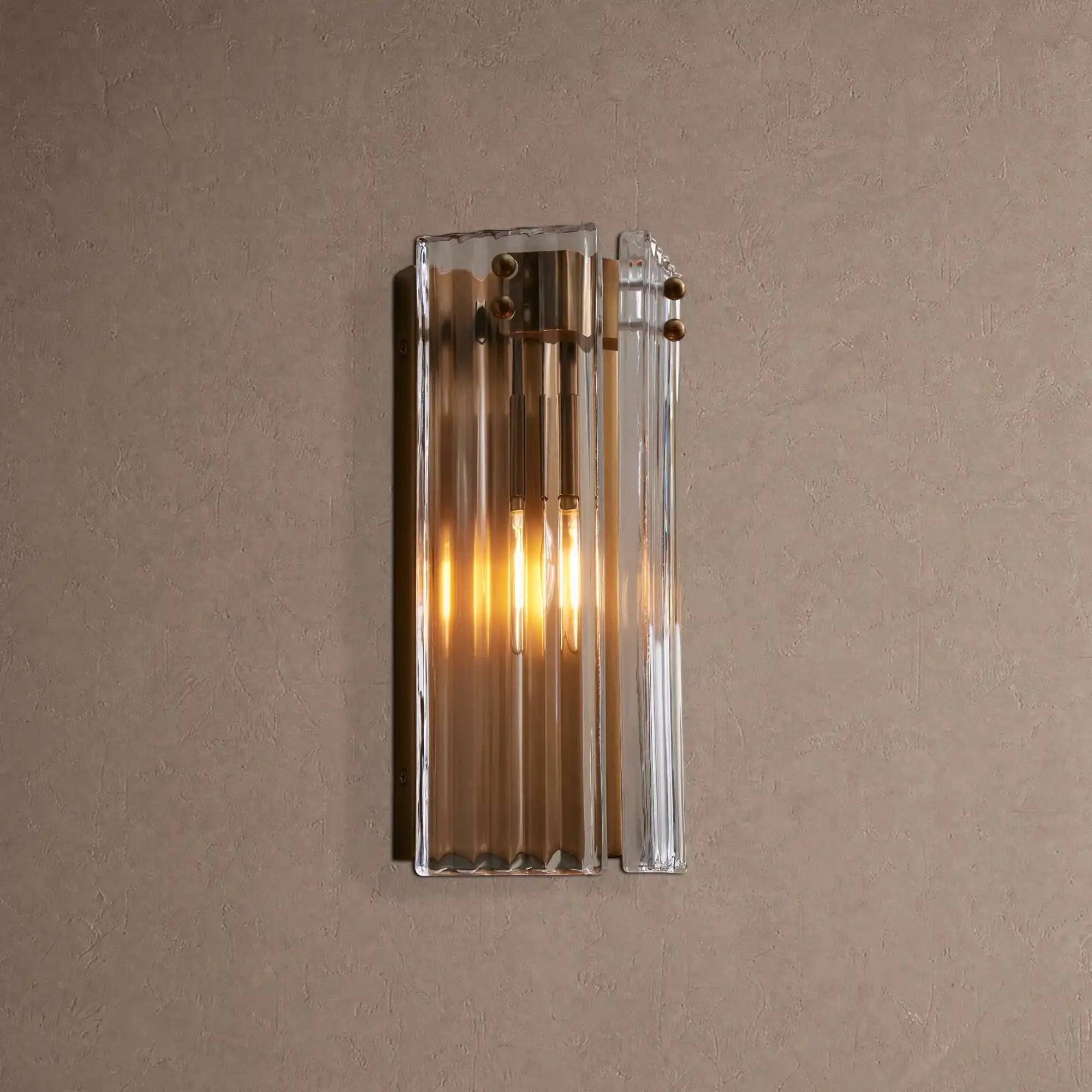 Delsie Sconce - BRASSCLEARBlushlighting