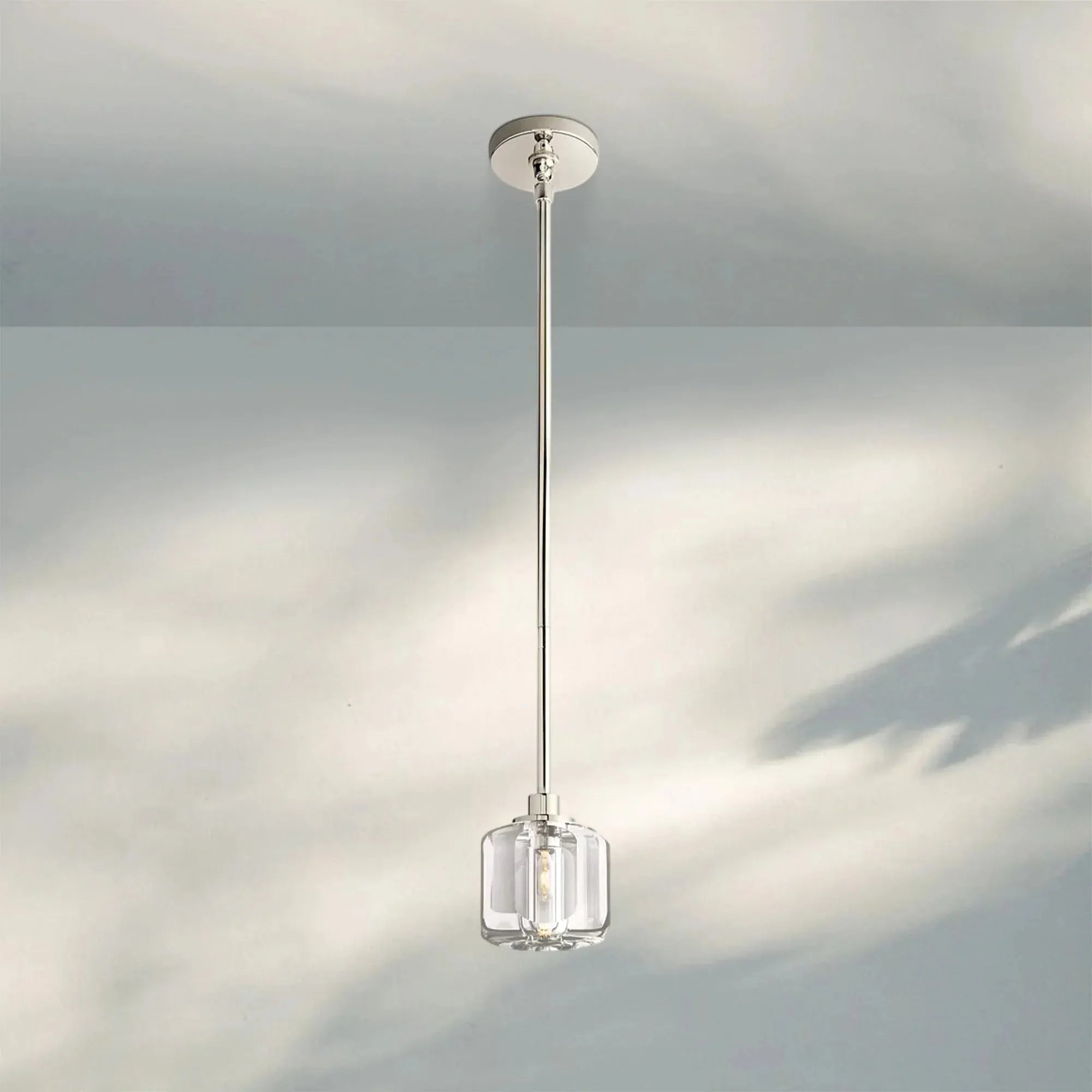 Demart Crystal Pendant Light-Polished Nickel-