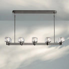 Demart Double Linear Chandelier 54'' 72''-54"W x 13¼"D x 7"H-Black-