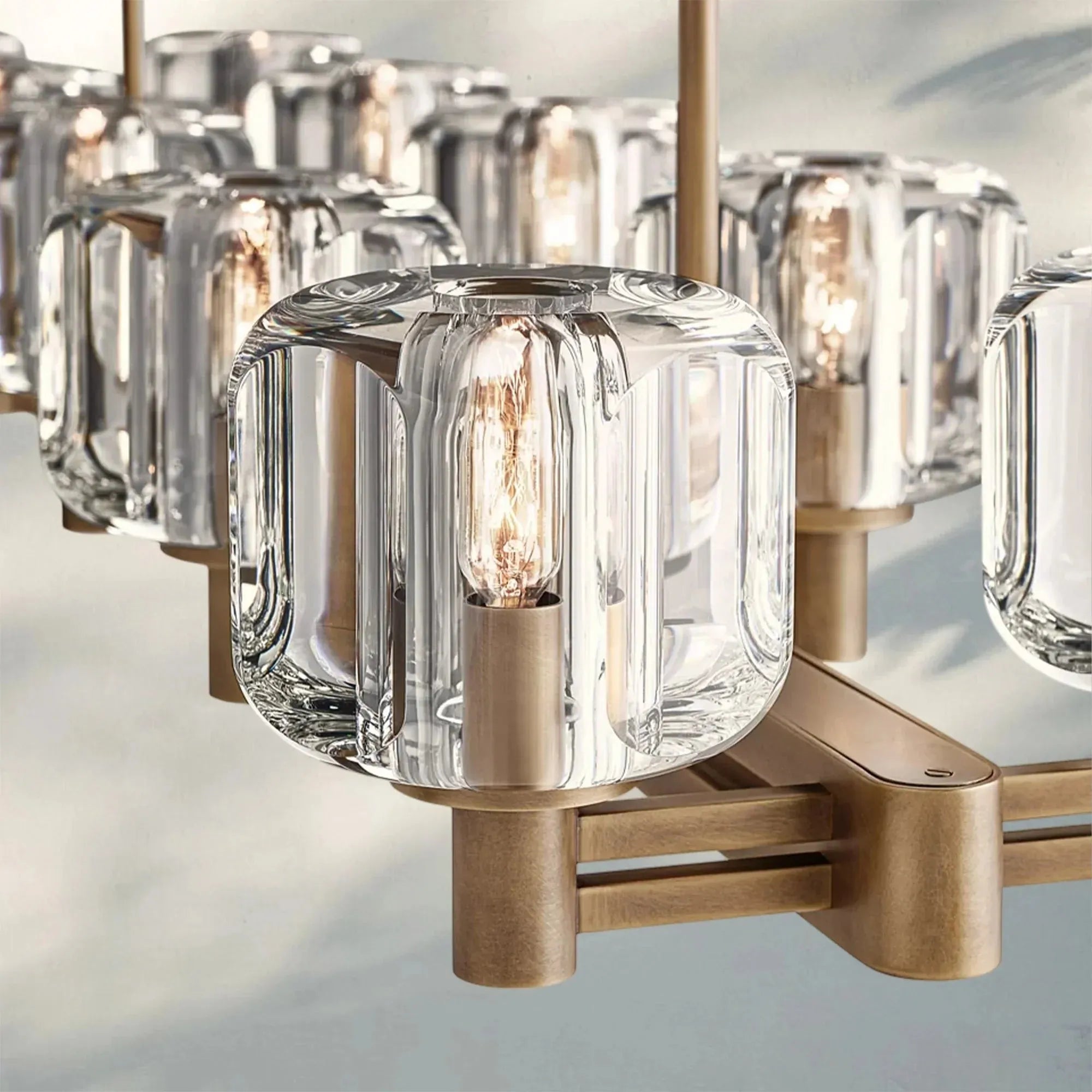 Demart Double Linear Chandelier 54'' 72''-