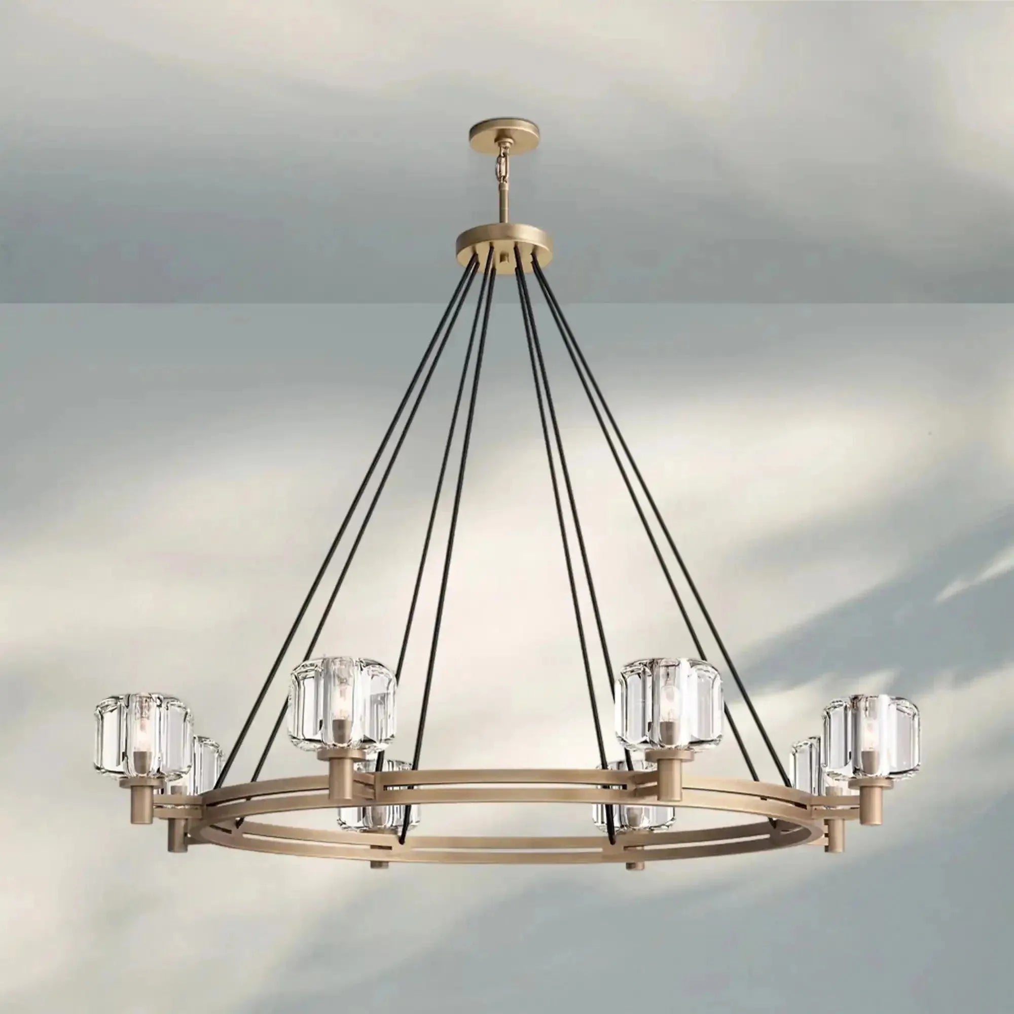 Demart Round Chandelier 36"48"60" - Blushlighting