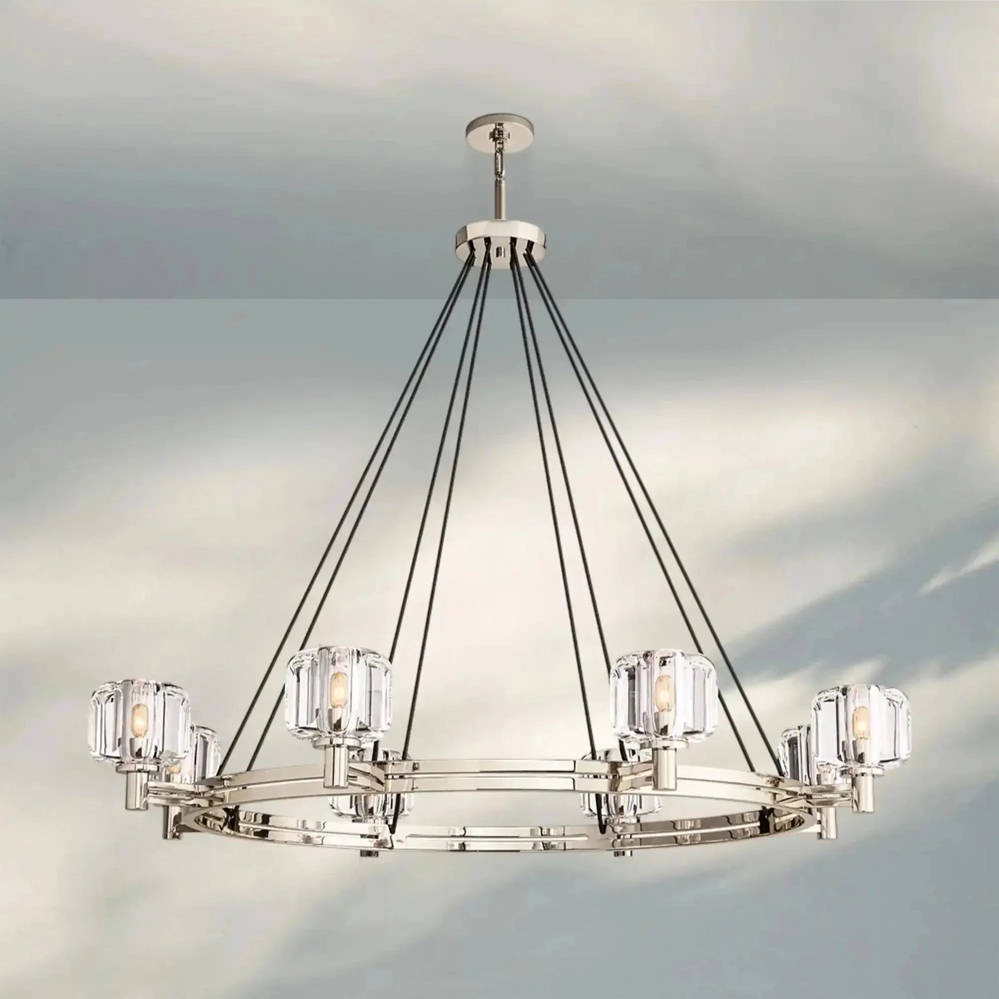 Demart Round Chandelier 36"48"60" - Blushlighting