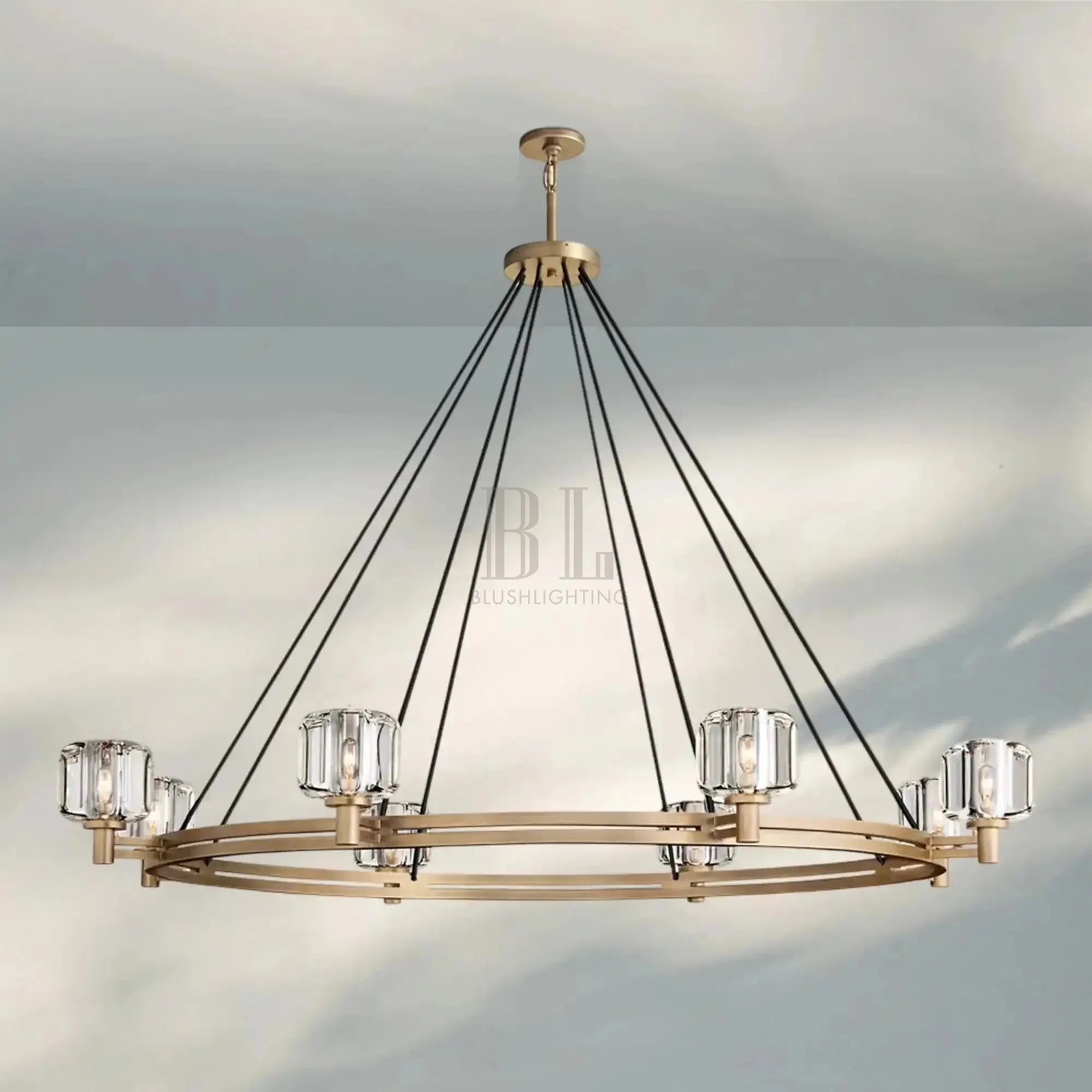 Demart Round Chandelier 36"48"60" - Blushlighting