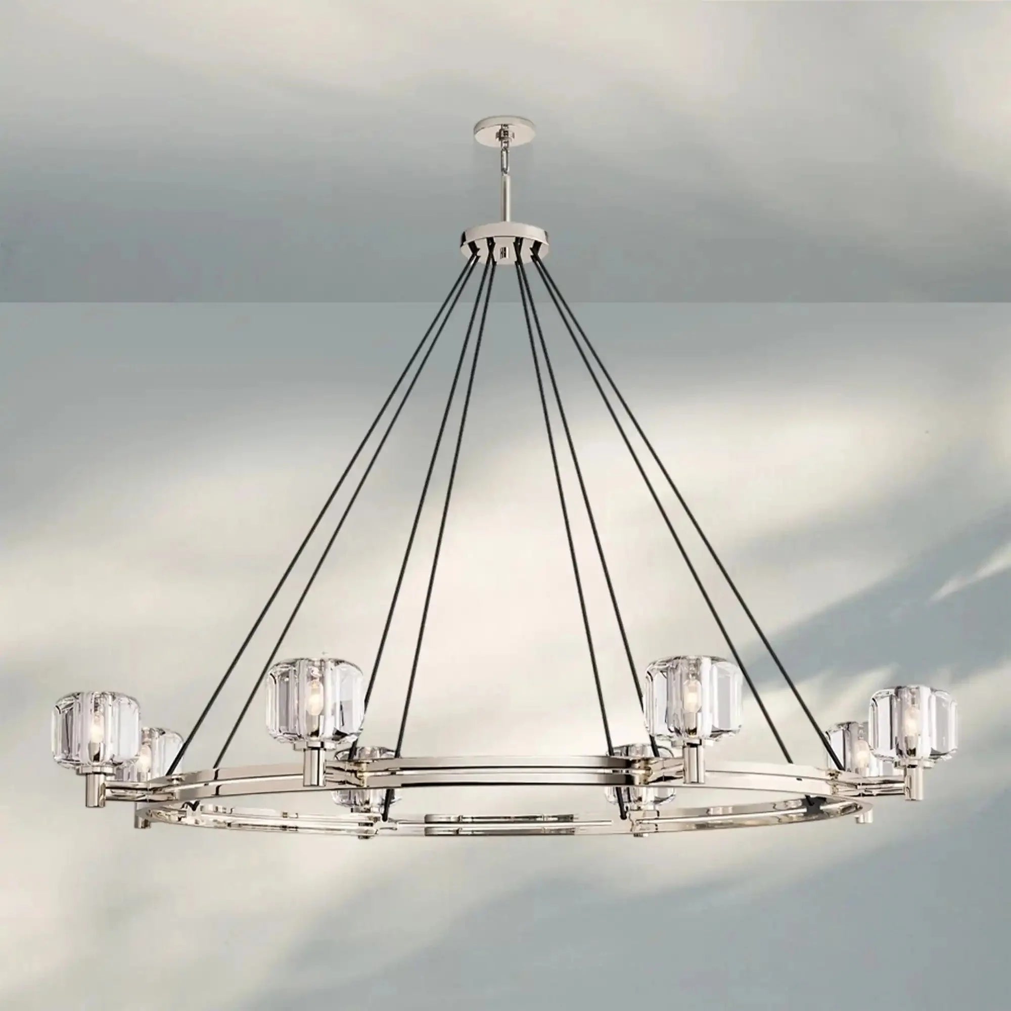 Demart Round Chandelier 36"48"60" - Blushlighting