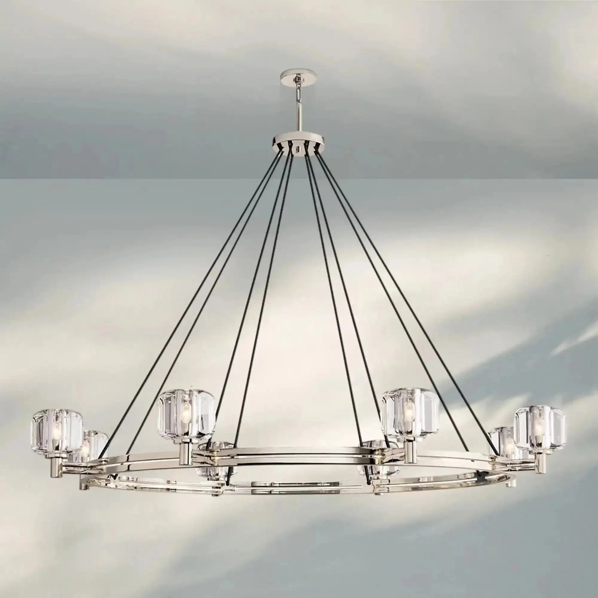 Demart Round Chandelier 36"48"60" - Blushlighting