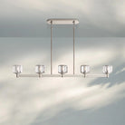 Demart Single Linear Chandelier 54'' 72''-54''-Polished Nickel-
