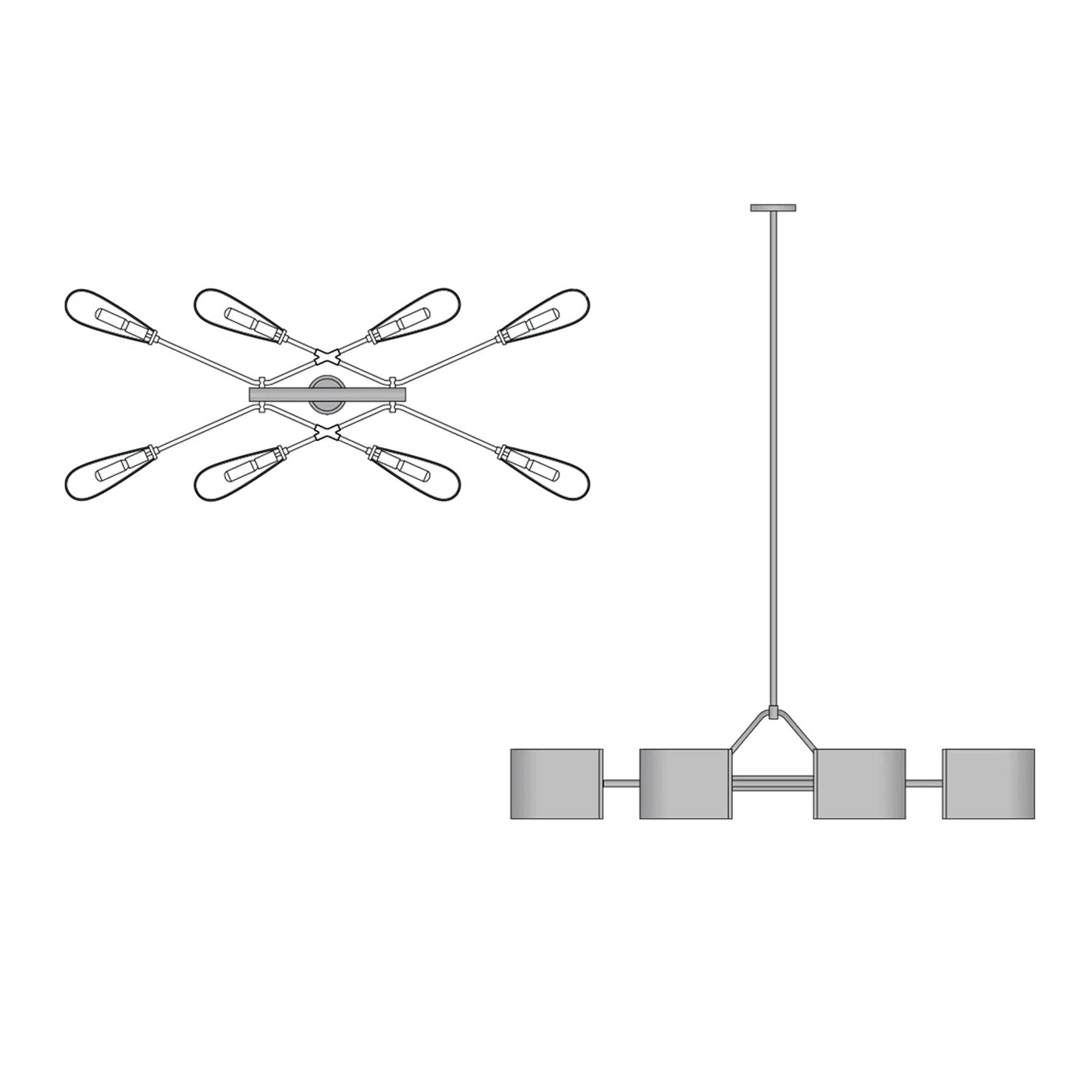 Dessay Linear Chandelier - BronzeBlushlighting