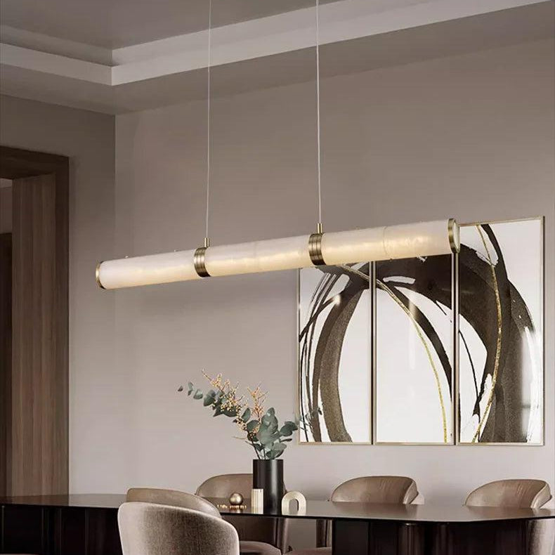 Alabaster Anne Art Linear Chandelier-Blushlighting