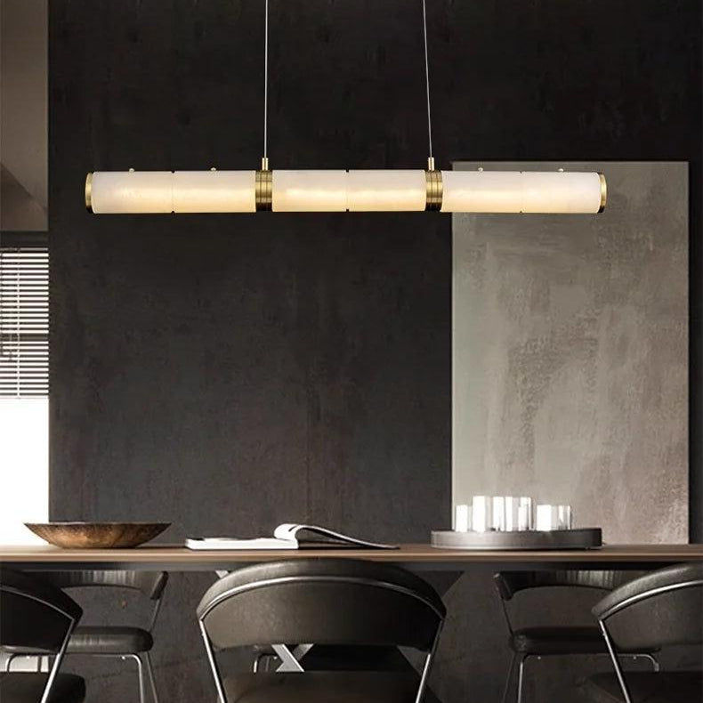 Alabaster Anne Art Linear Chandelier-Blushlighting