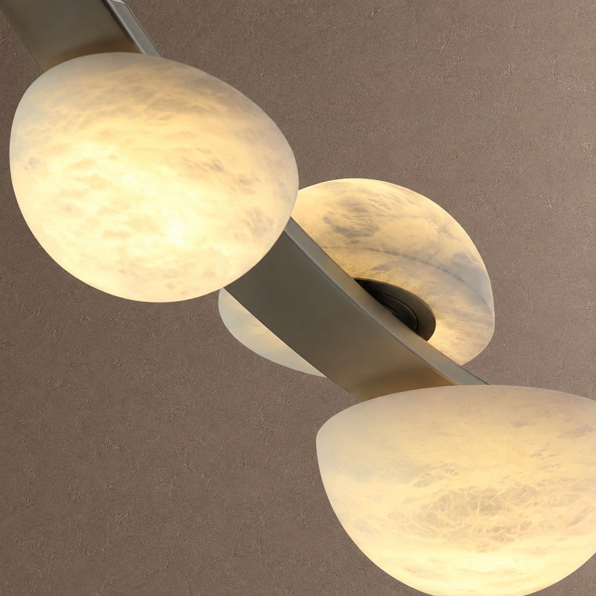 Dew Drops Alabaster LED Chandelier – Black White Warm Light - L 74″ x H 47.2″Black & WhiteWarm LightBlushlighting