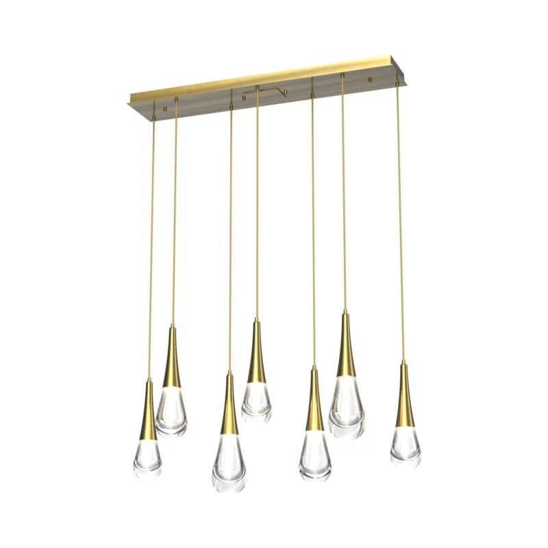 Dolores Linear Chandelier - 7 lightsHeritage BrassBlushlighting