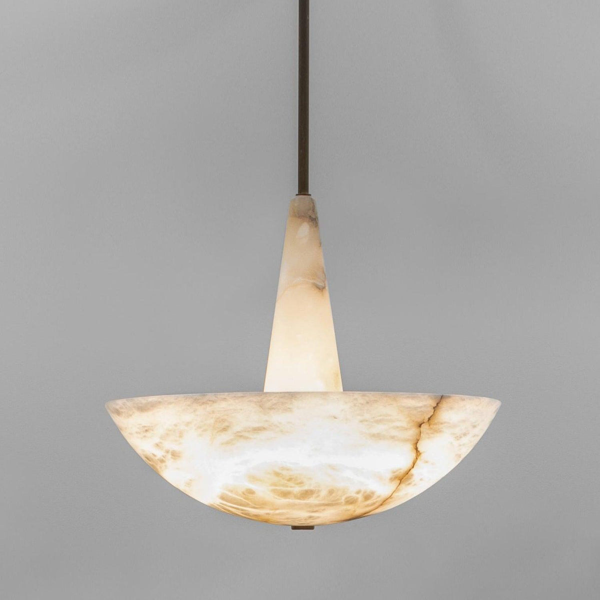 Domus Alabaster Chandelier - ∅ 19.7″ x H 19.7″ / Dia 50cm x H 50cmWhiteWarm LightBlushlighting