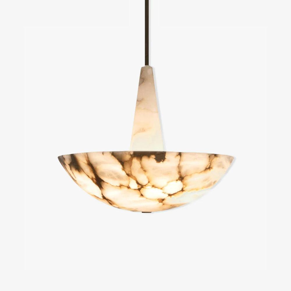 Domus Alabaster Chandelier - ∅ 19.7″ x H 19.7″ / Dia 50cm x H 50cmWhiteWarm LightBlushlighting