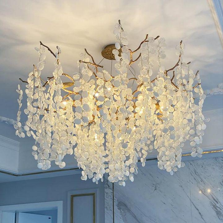 Donna Modern Round Branch Chandelier - Milk WhiteBlushlighting