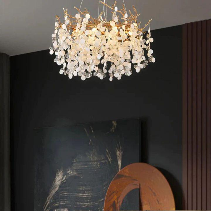 Donna Round Circle Fortune Tree Round Branch Chandelier-chandeliers for dining room,chandeliers for stairways,chandeliers for foyer,chandeliers for bedrooms,chandeliers for kitchen,chandeliers for living room-Blushlighting