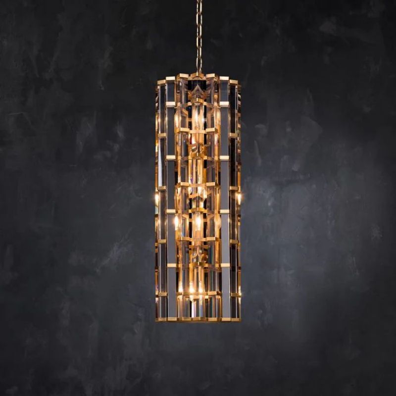Dora Glass Round Chandelier - 9“BrassBlushlighting